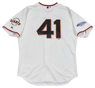 2014 Jeremy Affeldt World Series Game 4 Used San Francisco Giants Home Jersey Used on 10/25/14 (MLB Authenticated)
